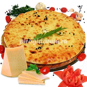 Осетинский пирог с сыром и помидорами