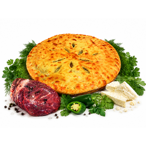 Пирог с мясом и халапеньо